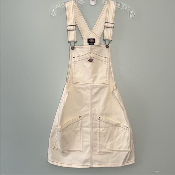 Dickies XSmall Skirtall Twill Bib Overall Dress pockets adjustable straps NWT - Picture 1 of 4